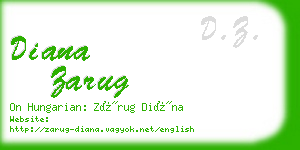 diana zarug business card